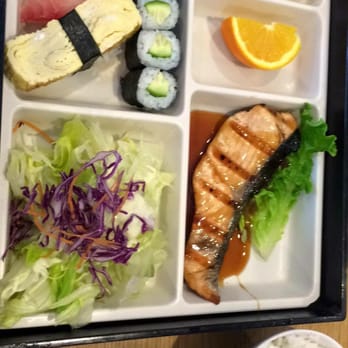 Yashima Restaurant - Lunch combo: salmon teriyaki and 2 pieces of sushi, the rest was a roll of cucumber :/ - Sushi Bars Near Me - Covina, California Yashima Restaurant - Lunch combo: salmon teriyaki and 2 pieces of sushi, the rest was a roll of cucumber :/ - Sushi Bars Near Me - Covina, California