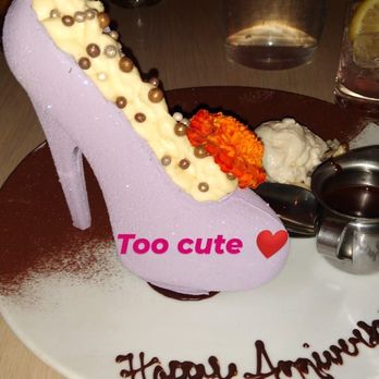 Bottiglia - Our high heel Tiramisu dessert. It was very cute and delicious - Italian Near Me - Henderson, Nevada