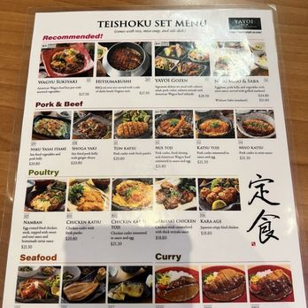 YAYOI - Menu - Japanese Near Me - San Mateo, California