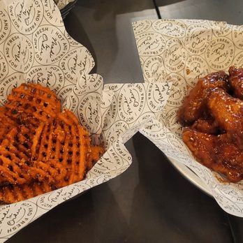 Chick N Roll - Sweet and savory wings w/sweet potato fries - Chicken Wings Near Me - Hampton, Virginia Chick N Roll - Sweet and savory wings w/sweet potato fries - Chicken Wings Near Me - Hampton, Virginia