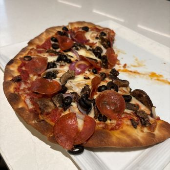 Red Rim Bistro - Vegetable plus pepperoni pizza. Sorry I ate half. - Burgers Near Me - Phoenix, Arizona