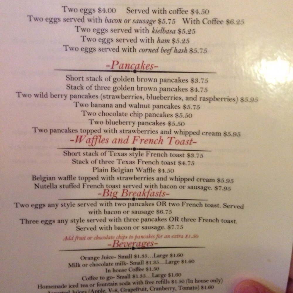 Eggs Up Restaurant - They charge $1.50 to use credit or debit cards. - Breakfast & Brunch Near Me - Portland, Connecticut Eggs Up Restaurant - They charge $1.50 to use credit or debit cards. - Breakfast & Brunch Near Me - Portland, Connecticut