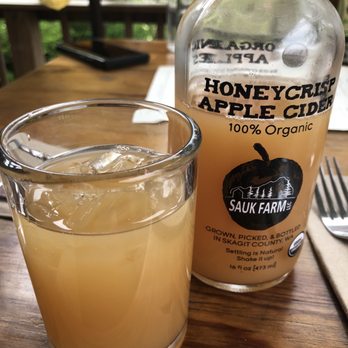 The Grange - Sauk Farm Honeycrisp Apple Cider (non-alcoholic) $8. From the beverage fridge in the front area of the restaurant. - American Near Me - Duvall, Washington The Grange - Sauk Farm Honeycrisp Apple Cider (non-alcoholic) $8. From the beverage fridge in the front area of the restaurant. - American Near Me - Duvall, Washington