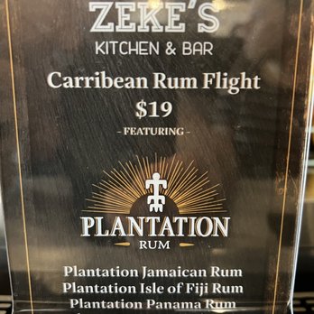 Zeke's Kitchen & Bar - If you like rum, this flight is - New American Near Me - Smyrna, Georgia Zeke's Kitchen & Bar - If you like rum, this flight is - New American Near Me - Smyrna, Georgia