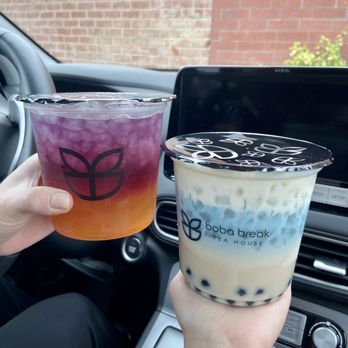 Boba Break Tea House - Sunset Ave (9/10) with Jelly & Seaside (9/10) with boba - Bubble Tea Near Me - Glendora, California Boba Break Tea House - Sunset Ave (9/10) with Jelly & Seaside (9/10) with boba - Bubble Tea Near Me - Glendora, California