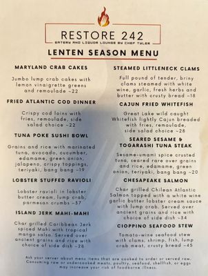 Menu photo 3 Restore 242 Eatery Chesaning, MI Menu photo 3 Restore 242 Eatery Chesaning, MI