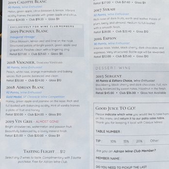 Casque Wines Tasting Room - Today's wine menu 8/22/2020.... You pick 3 for a flight. - Wine Tasting Room Near Me - Loomis, California Casque Wines Tasting Room - Today's wine menu 8/22/2020.... You pick 3 for a flight. - Wine Tasting Room Near Me - Loomis, California
