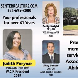 Senter, Realtors - Proud of members of our team for their service to our association and to the Abilene community
