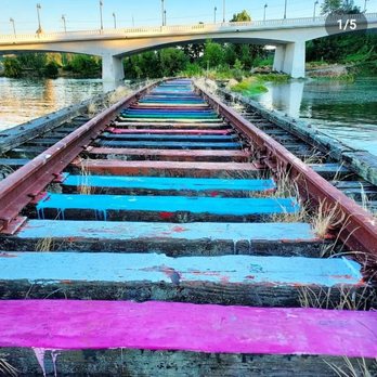 West Bay Park - The Rainbow Railroad... a "hidden" place. Photo by Steven Ondrashek. - Parks Near Me - Olympia, Washington West Bay Park - The Rainbow Railroad... a "hidden" place. Photo by Steven Ondrashek. - Parks Near Me - Olympia, Washington