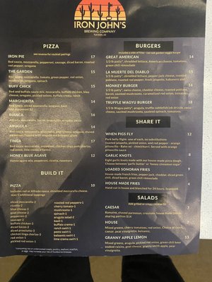 Menu photo 6 Iron John’s  Brewing Company  Tucson, AZ