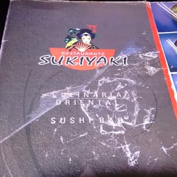 Restaurante Sukiyaki - Cardápio guerreiro do Sukiyaki, mas só precisa para ver as bebidas. É rodízio. hehehe