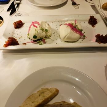 Steak 44 - Burrata, tomato jam, pickled onion, crispy bread - Steakhouses Near Me - Phoenix, Arizona