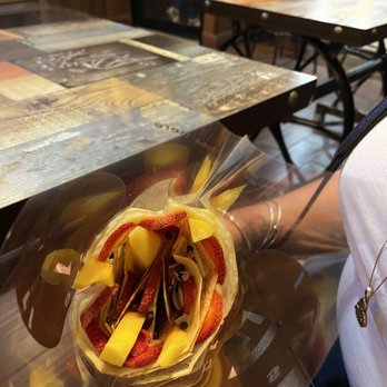 T-Swirl Crêpe - Strawberry/Mango crepe w/Nutella - Desserts Near Me - Philadelphia, Pennsylvania T-Swirl Crêpe - Strawberry/Mango crepe w/Nutella - Desserts Near Me - Philadelphia, Pennsylvania