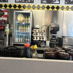 Behind the counter. Cleanest Waffle House ever