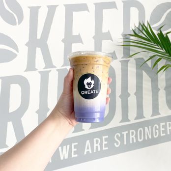 Qreate Coffee + Studio - Taro Latte - Coffee & Tea Near Me - Orlando, Florida Qreate Coffee + Studio - Taro Latte - Coffee & Tea Near Me - Orlando, Florida