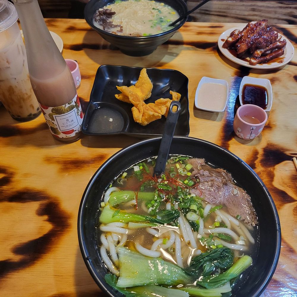 Fusion Ramen - Spicy beef ramen, strawberry sake, crab Rangoon, chicken katsu ramen - Ramen Near Me - Yulee, Florida Fusion Ramen - Spicy beef ramen, strawberry sake, crab Rangoon, chicken katsu ramen - Ramen Near Me - Yulee, Florida
