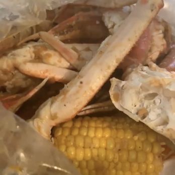 LA Crawfish - Garlic butter Crab legs, corn, and sausage. - Vietnamese Near Me - Houston, Texas