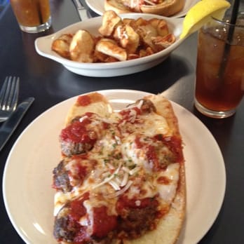 Gusto Osteria - Meatball ricotta sandwich for me, chicken Parmesan sandwich and Parmesan fried potato chips for Dad. - Italian Near Me - Tucson, Arizona Gusto Osteria - Meatball ricotta sandwich for me, chicken Parmesan sandwich and Parmesan fried potato chips for Dad. - Italian Near Me - Tucson, Arizona