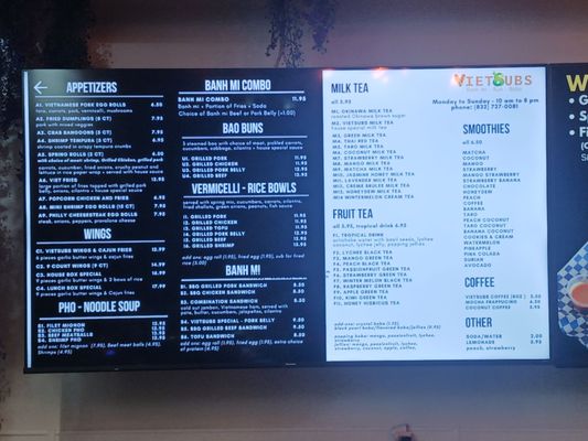 Menu photo 3 Vietsubs & Boba Tea Spring, TX