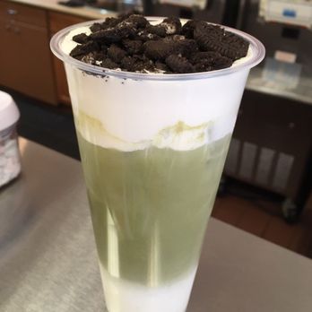Sweet Connections - Matcha Oreo with cheese foam - Ice Cream & Frozen Yogurt Near Me - San Bruno, California Sweet Connections - Matcha Oreo with cheese foam - Ice Cream & Frozen Yogurt Near Me - San Bruno, California