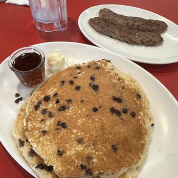 Babs Delta Diner - Hotcakes (chocolate chips not listed on menu but you can ask for it!) - Diners Near Me - Suisun City, California Babs Delta Diner - Hotcakes (chocolate chips not listed on menu but you can ask for it!) - Diners Near Me - Suisun City, California