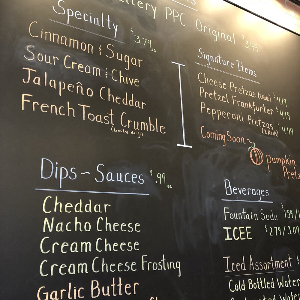 The menu