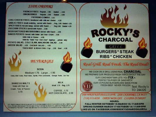 Menu photo 6 Rocky's Charcoal Grill San Leandro, CA Menu photo 6 Rocky's Charcoal Grill San Leandro, CA