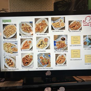 Lanna Thai Kitchen - Menu pics 2/12/2024 - Comfort Food Near Me - Beaverton, Oregon