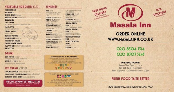 Menu photo 4 Masala Inn Bexleyheath, KEN