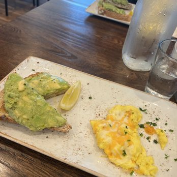 First Watch - Avocado toast with cheese scrambled eggs, delicious! - Breakfast & Brunch Near Me - Atlanta, Georgia First Watch - Avocado toast with cheese scrambled eggs, delicious! - Breakfast & Brunch Near Me - Atlanta, Georgia