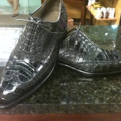 Tovar Shoe Repair - Custom Made Black Alligator Lace ups.