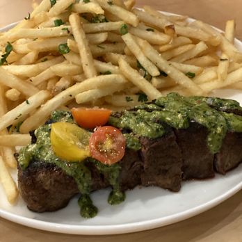 Wood Ash Rye - NY strip steak frites. Grilled to perfection. - New American Near Me - St. George, Utah