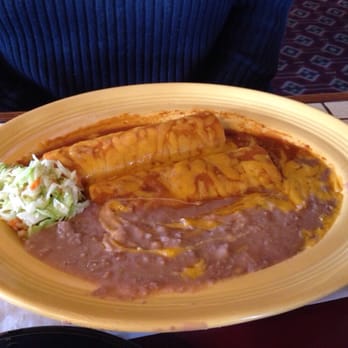Las Margaritas - Combination lunch plate with two enchiladas, extra beans, and no rice. - Mexican Near Me - Seattle, Washington