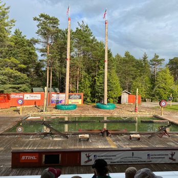 Jack Pine Lumberjack Shows - The stage - Performing Arts Near Me - Mackinaw City, Michigan Jack Pine Lumberjack Shows - The stage - Performing Arts Near Me - Mackinaw City, Michigan