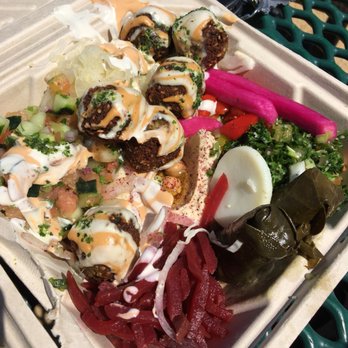 Falafelle - Falafelle combo with all the toppings and sauces - Vegan Near Me - Belmont, California