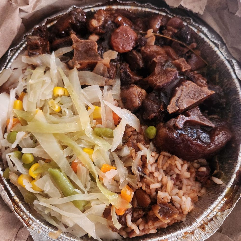 Frank's Soup Bowl - Oxtail. Cabbage. Rice and Peas. Bomb actually. - New American Near Me - Bronx, New York Frank's Soup Bowl - Oxtail. Cabbage. Rice and Peas. Bomb actually. - New American Near Me - Bronx, New York