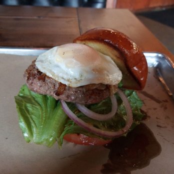 Chop House Burger - Chop house burger ($5.95) with carmelized onion (+$0.50) and fried egg (+$0.99) - Burgers Near Me - Fort Worth, Texas Chop House Burger - Chop house burger ($5.95) with carmelized onion (+$0.50) and fried egg (+$0.99) - Burgers Near Me - Fort Worth, Texas