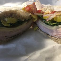 Custom turkey sandwich on rye -- delicious! Custom turkey sandwich on rye -- delicious!