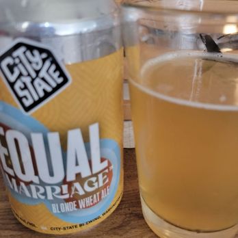City-State Brewing - Picture is a bit blurry, apologies. The Equal Marriage Blonde Wheat Ale from City-State Brewing! - Breweries Near Me - Washington, DC, District of Columbia