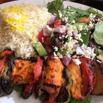 Panini Kabob Grill - Chicken kabob w/ rice (basmati rice) - Mediterranean Near Me - Irvine, California Panini Kabob Grill - Chicken kabob w/ rice (basmati rice) - Mediterranean Near Me - Irvine, California