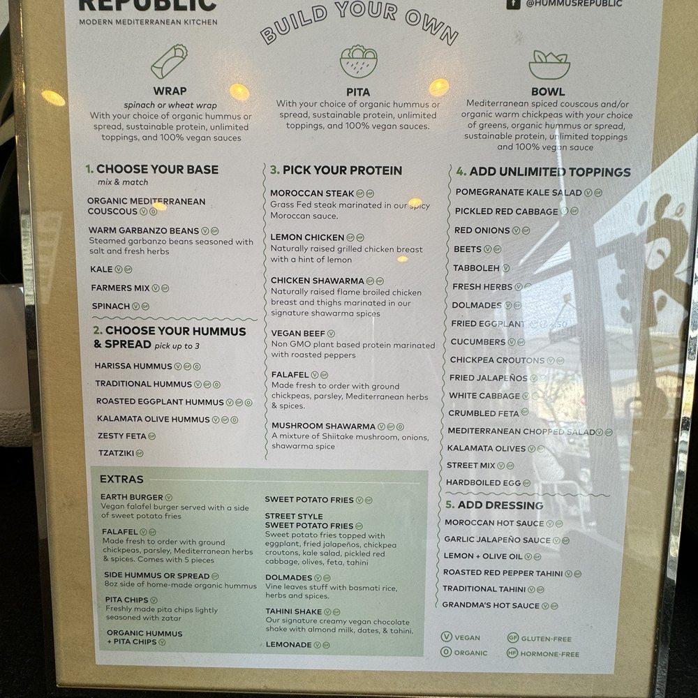 Hummus Republic - Paper menu - Mediterranean Near Me - Santa Clarita, California Hummus Republic - Paper menu - Mediterranean Near Me - Santa Clarita, California