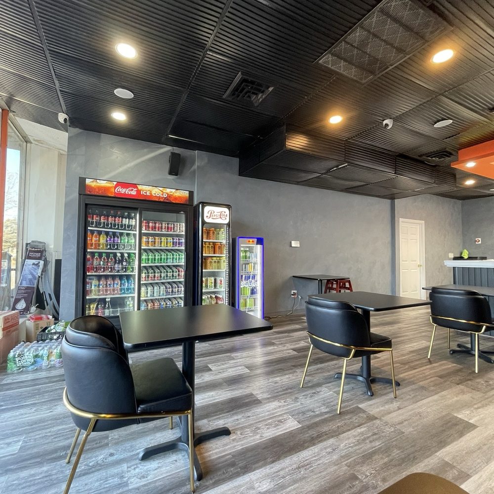 SOS Fried Chicken and Shawarma - Interior w drinks to go - Chicken Shop Near Me - Manchester, Connecticut SOS Fried Chicken and Shawarma - Interior w drinks to go - Chicken Shop Near Me - Manchester, Connecticut