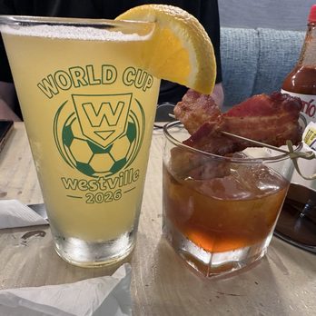 Westville Dumbo - Great drinks! Allagash White beer and maple bacon old fashioned - Comfort Food Near Me - Brooklyn, New York Westville Dumbo - Great drinks! Allagash White beer and maple bacon old fashioned - Comfort Food Near Me - Brooklyn, New York
