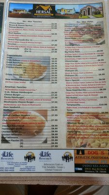 Menu photo 3 Fiesta Tex Mex Restaurant Weslaco, TX