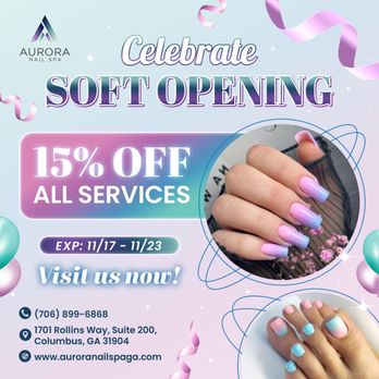 Aurora Nail Spa - Nail Salons Near Me - Columbus, Georgia Aurora Nail Spa - Nail Salons Near Me - Columbus, Georgia