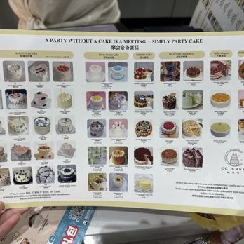 CC Cake - Cake options - Desserts Near Me - Arcadia, California