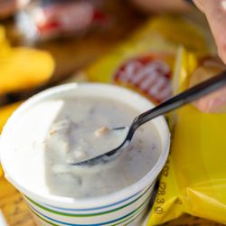Boothbay Lobster Wharf - Clam Chowdah ($9/cup)