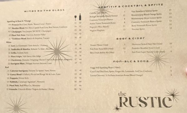 Menu photo 8 The Rustic San Francisco, CA Menu photo 8 The Rustic San Francisco, CA