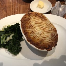 Cottage pie with a side of greens Cottage pie with a side of greens