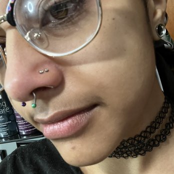 Eternal Tiger Tattoo - Double nostril piercing - Tattoo Near Me - Lake Villa, Illinois